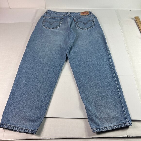 Y2K Levi's Jeans Men's 34x29* 560 Comfort Loose Fit Tapered Blue Denim Tag 35x30 - Picture 10 of 16